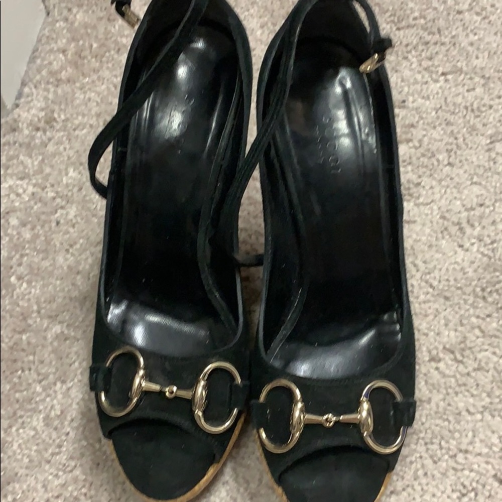 Suede GUCCI wedge